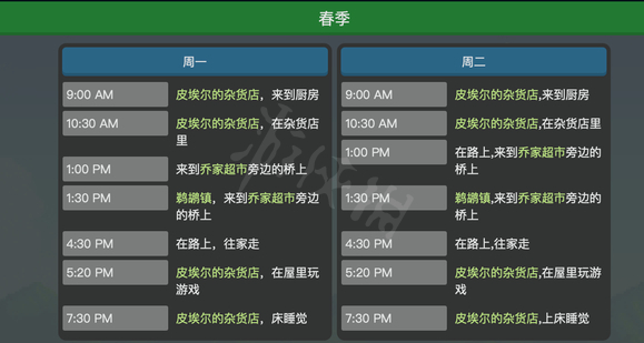星露谷物语阿比盖尔行程-星露谷物语阿比盖尔行程表